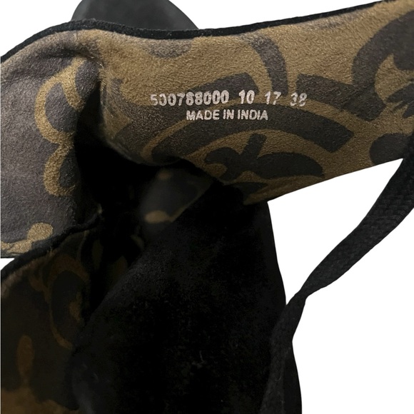 Fly London Yama black suede wedge ankle boots with tie back - Picture 10 of 10